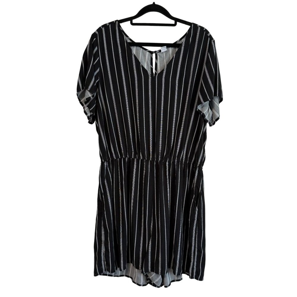 Old Navy Black and White Striped Dress